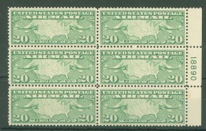 United States #C9 Mint (NH) Plate Block