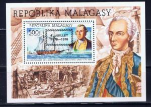 Malagasy C167 NH 1976 U.S. Bicentennial with addl overprint.