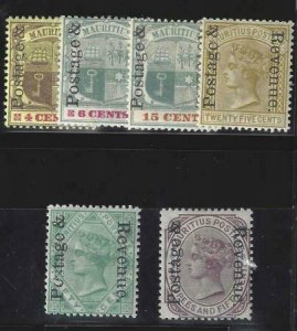 Mauritius 1902 SC 118-123 MLH Set