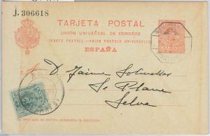 SPAIN - POSTAL STATIONERY CARD  matasello AMBULANTE: MANACOR - PALMA + ARTA 1921