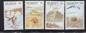 Niuafo'ou 1988 Set of 4 Birds & Landmarks, Scott 99-102 MNH, value = $11.00