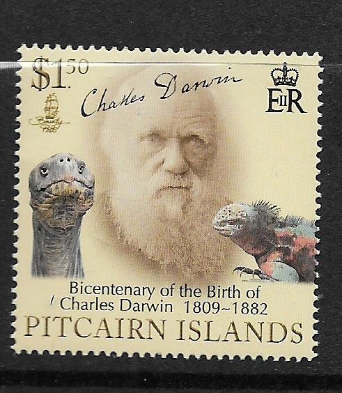 PITCAIRN ISLANDS,687, MNH, CHARLES DARWIN