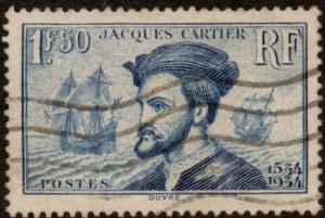 France 297 - Used - 1.50fr Jacques Cartier (1934) (cv $4.25)