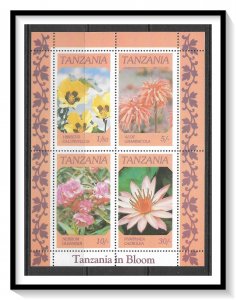 Tanzania #318a Flowers Souvenir Sheet MNH