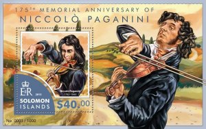 SOLOMON IS. - 2015 - Niccola Paganini - Perf Souv Sheet - Mint Never Hinged