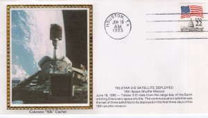 TELSTAR 3-D SATELLITE DEPLOYED - HOUSTON, TX  1985  FDC17958