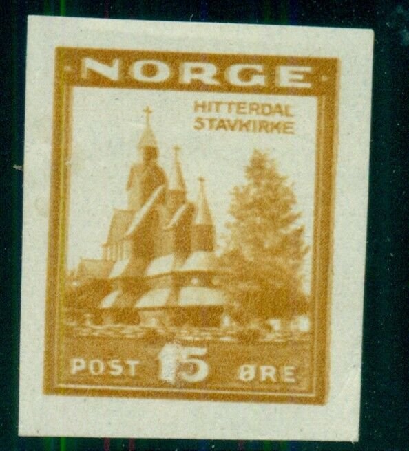 NORWAY 15ore Cathedral ESSAY in sepia, og, LH, VF