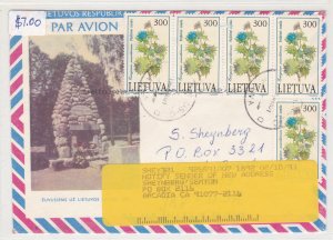 lithuania air mail stamps cover    ref r16072