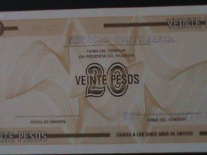 ​CUBA-NATIONAL BANK OF CUBA-$20-PESO-TOURIST EXCHANGE CERTIFICATE-UNC-VF-RARE