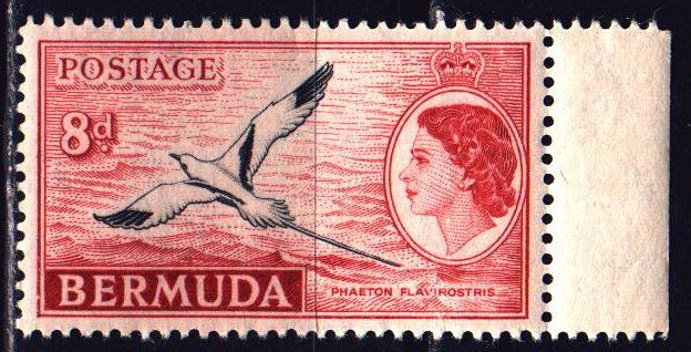 Bermuda. 1955. 139 from the series. Tropical Bird-Tailed Chaise. MNH.