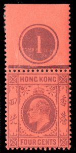 MOMEN: HONG KONG SG #64 CROWN CA MINT OG NH £30++ LOT #64964