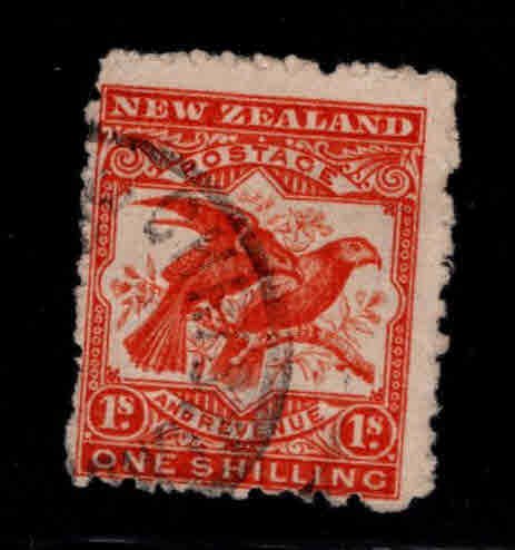 New Zealand Scott 118 Used wmk 61 Hawk-billed parrots bird stamp