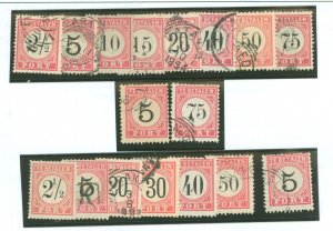 Netherlands Indies #J7-J11/J13-J15/J8a/ Used Single