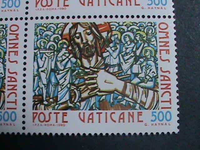 VATICAN 1980 SC#679-80 FEAST OF ALL SAINTS -MNH-BLOCK OF 4 VERY FINE