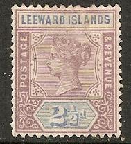 1890 Leeward Islands Scott 3 Queen Victoria MH