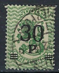 Finland 123 Used 1921 Surcharge (an9432)