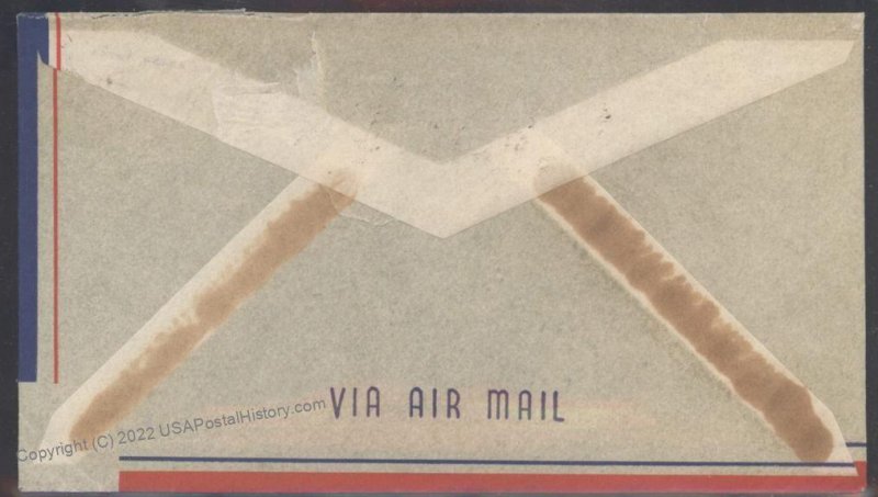 Hawaii USA 1940 WWII Honolulu Territorial Airmail Cover 109188