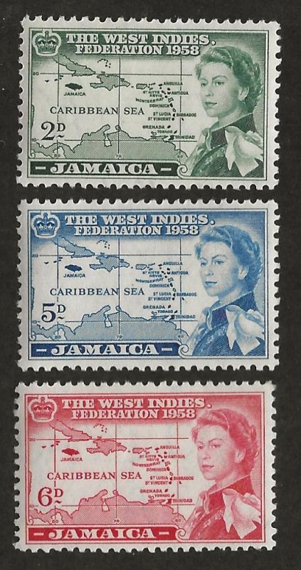 JAMAICA SC# 175-77   FVF/MNH