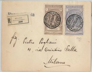 64154 -  REGNO - STORIA POSTALE : Sass # 147 + 148  PREVIDENZA CN su BUSTA 1923