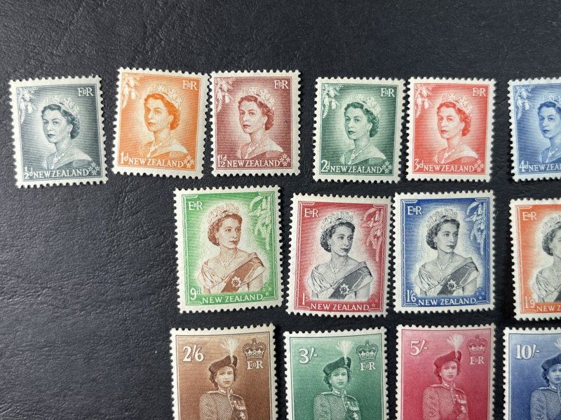 NEW ZEALAND # 288-301--MINT/HINGED----COMPLETE SET-----1953-57