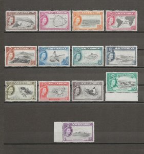 ASCENSION 1956 SG 57/69 MNH Cat £150
