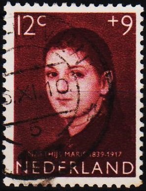 Netherlands. 1957 12c+9c S.G.860 Fine Used