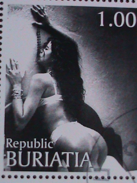 RUSSIA-BURIATIA-1999  LUCIANA GIMEMEZ SEXY MOVIE STAR COLLECTIBLE-S/S -CTO-VF