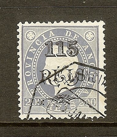 Angola, Scott #64, 115r on 200r King Luiz, Used