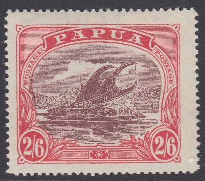 SG 103a Papua 1916-31. 2/6 maroon & bright pink. Fine unmounted mint