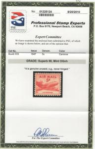 #C33 Mint NH Superb 98 with PSE Cert (GP2)