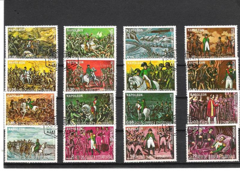 Equatorial Guinea  set 16 life of Napoleon ac/nh