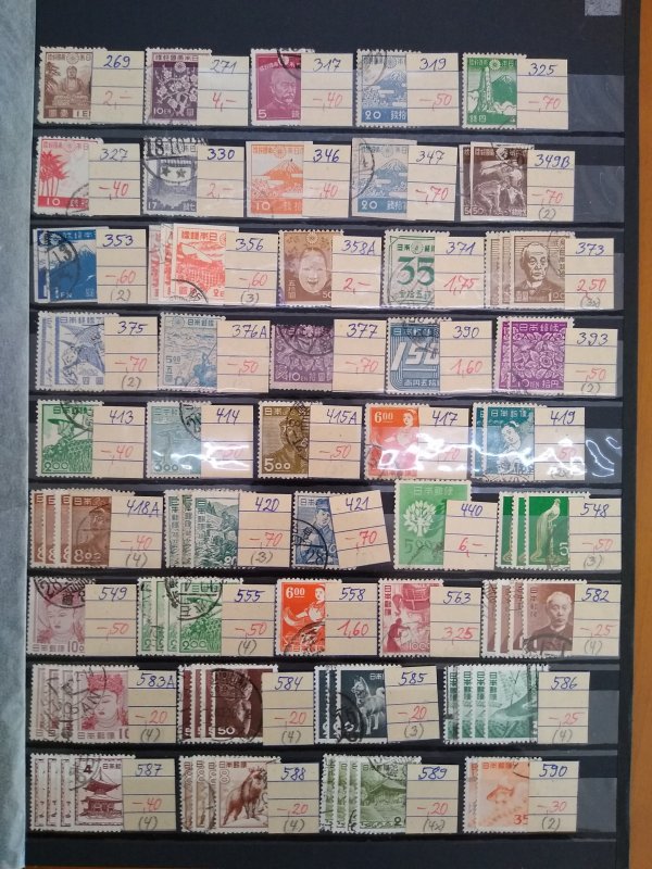 Japan old stamps used big lot