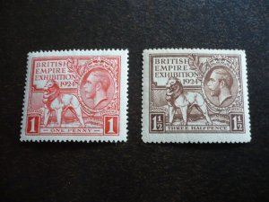 Stamps - Great Britain - Scott# 185-186 - Mint Hinged Set of 2 Stamps