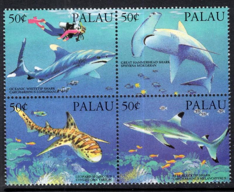 Palau 315 Sharks MNH VF