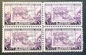 Scott#: 783 - Oregon Territory 3¢ 1936 Block of Four MOG - Lot 14