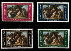 St. Lucia 1972 - Holy Family Christmas - Set of 4v - Scott 324-27 - MNH