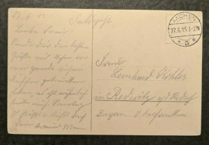 1915 Graf Zeppelin Aachen Germany Illustrated Postcard Cover