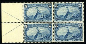 USAstamps Unused XF US 1898 Trans-Mississippi Fremont Arrow Block Sct 288 OG MNH 