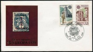 Andorra Fr 269-270,FDC.Michel 297-298. EUROPE CEPT-1979.Mailman,Post Office.