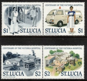 ST. LUCIA 1987 Victoria Hospital Centenary; Scott 894-95; MNH