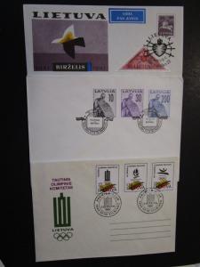 Latvia 5 First Day Covers / Light Corner Creases from Mounting (I) - M21