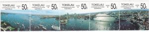 TOKELAU 1988 Bicentenary Australia & Sydpex strip UHM set