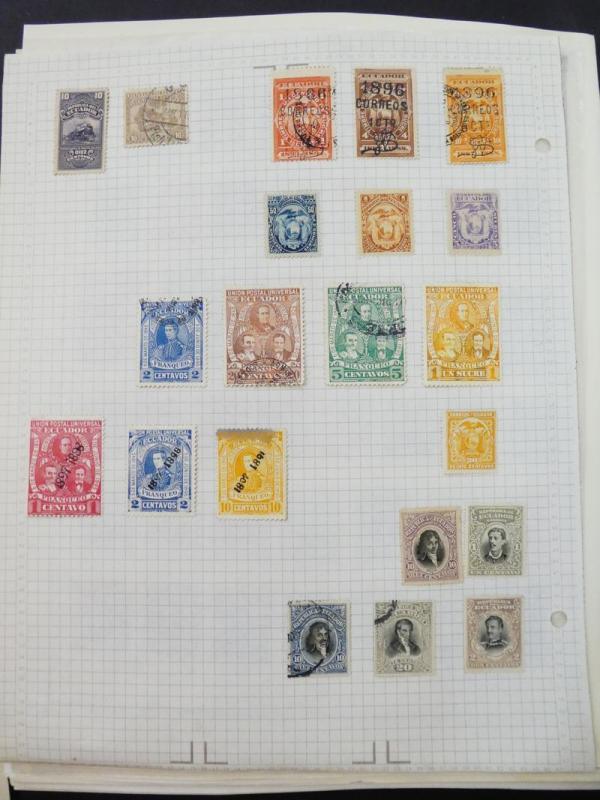 EDW1949SELL : ECUADOR Very clean Mint & Used collection on album pages Cat $1724