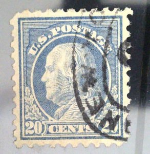 Scott #476 - VF/XF - 20c Ultramarine - Franklin - Used - 1916