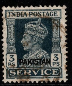 PAKISTAN SGO1 1947 3p SLATE OFFICIAL USED