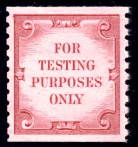 US TD108 Test Stamp 1970 For Testing Purposes Only coil PSAG grade 90 NH