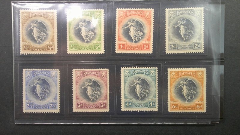 Barbados 1920 Scott# 140-150 F-VF-XF Mint Hinged complete set of 11