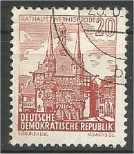 GERMANY, DDR, 1961, used 20pf, Wernigerode Scott 538 | Europe - Germany ...