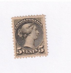 C ANADA # 38 VF-MLH 5cts SMALL QUEEN CAT VALUE $1000