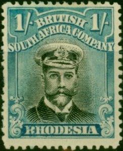 Rhodesia 1918 1s Black & Greenish Blue SG271 Good MM